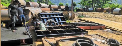 Construction of Gate Leaf and Surge Pipe for Khorunga